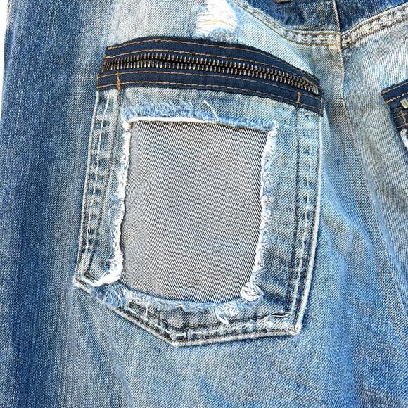 Vintage Roberto Cavalli Unisex Women’s Distressed Jeans Ripped Designer Denim 8 - Picture 9 of 16
